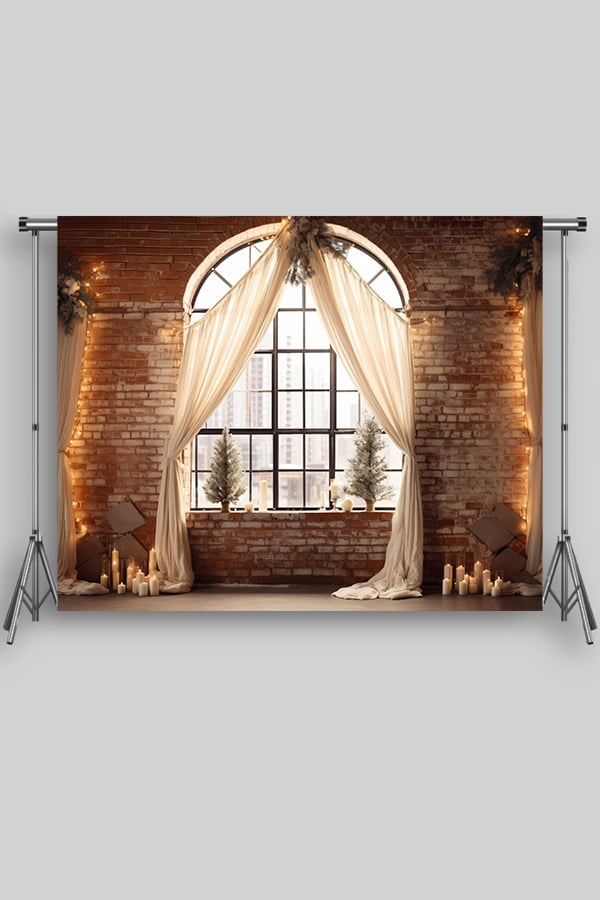 Yeni Yıl Temalı Yılbaşı Konsepti Yetişkin Kumaş Fotoğraf Fonu ( 3X2,5 MT)