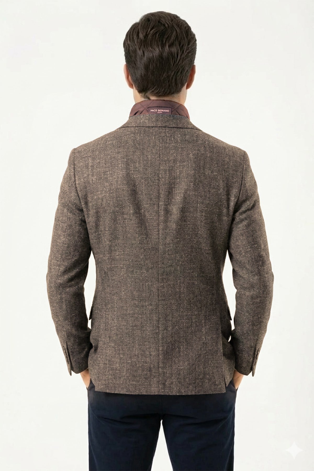 Erkek Slim Fit Mono Yaka Çıkarılabilir Kapitone Astarlı Açık Bej Ceket