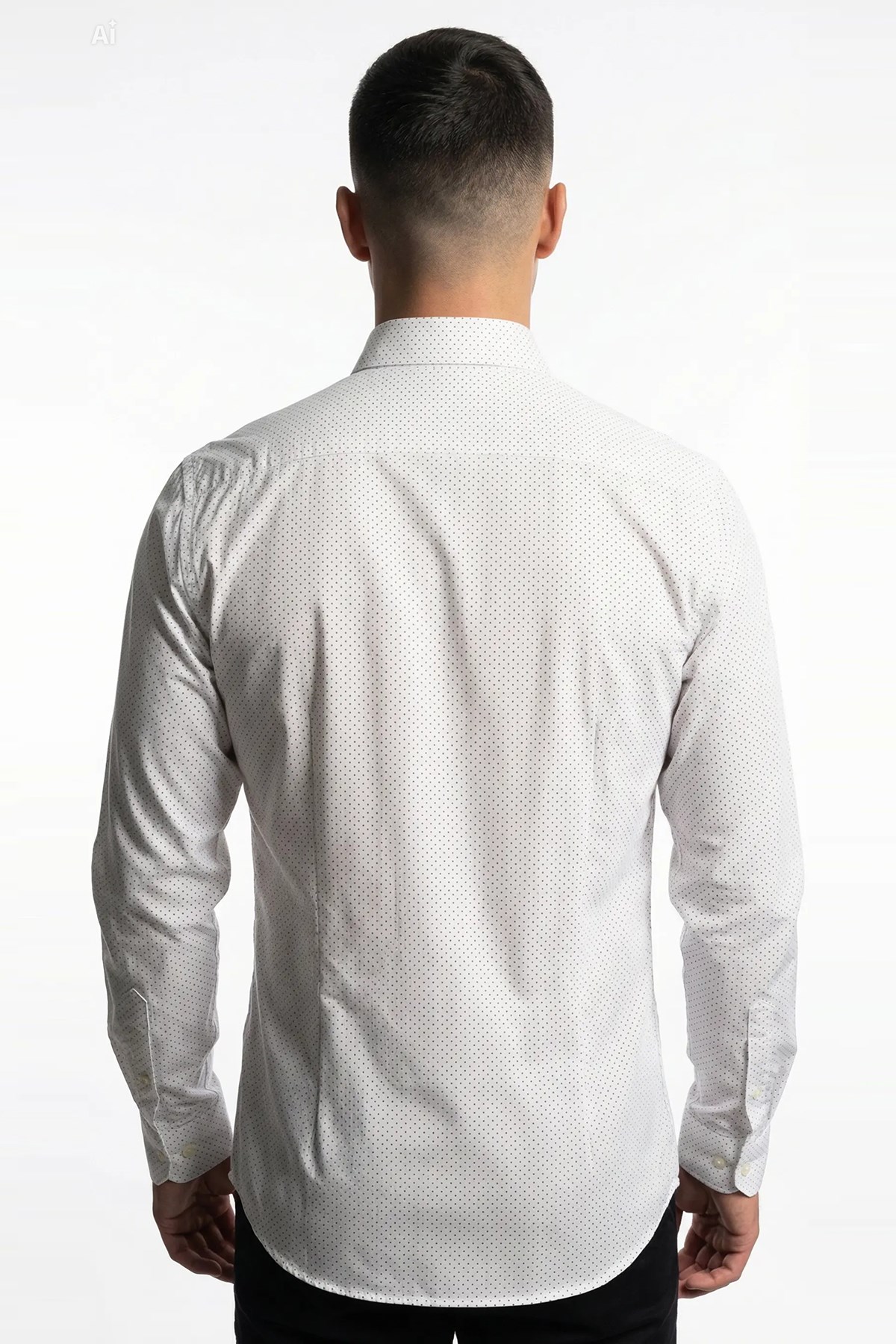Beyaz Slim Fit 02 Düğmeli Model Uzun Kol 6 Drop Gömlek