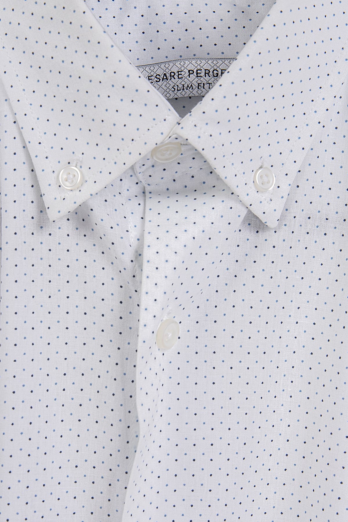 Beyaz Slim Fit 02 Düğmeli Model Uzun Kol 6 Drop Gömlek