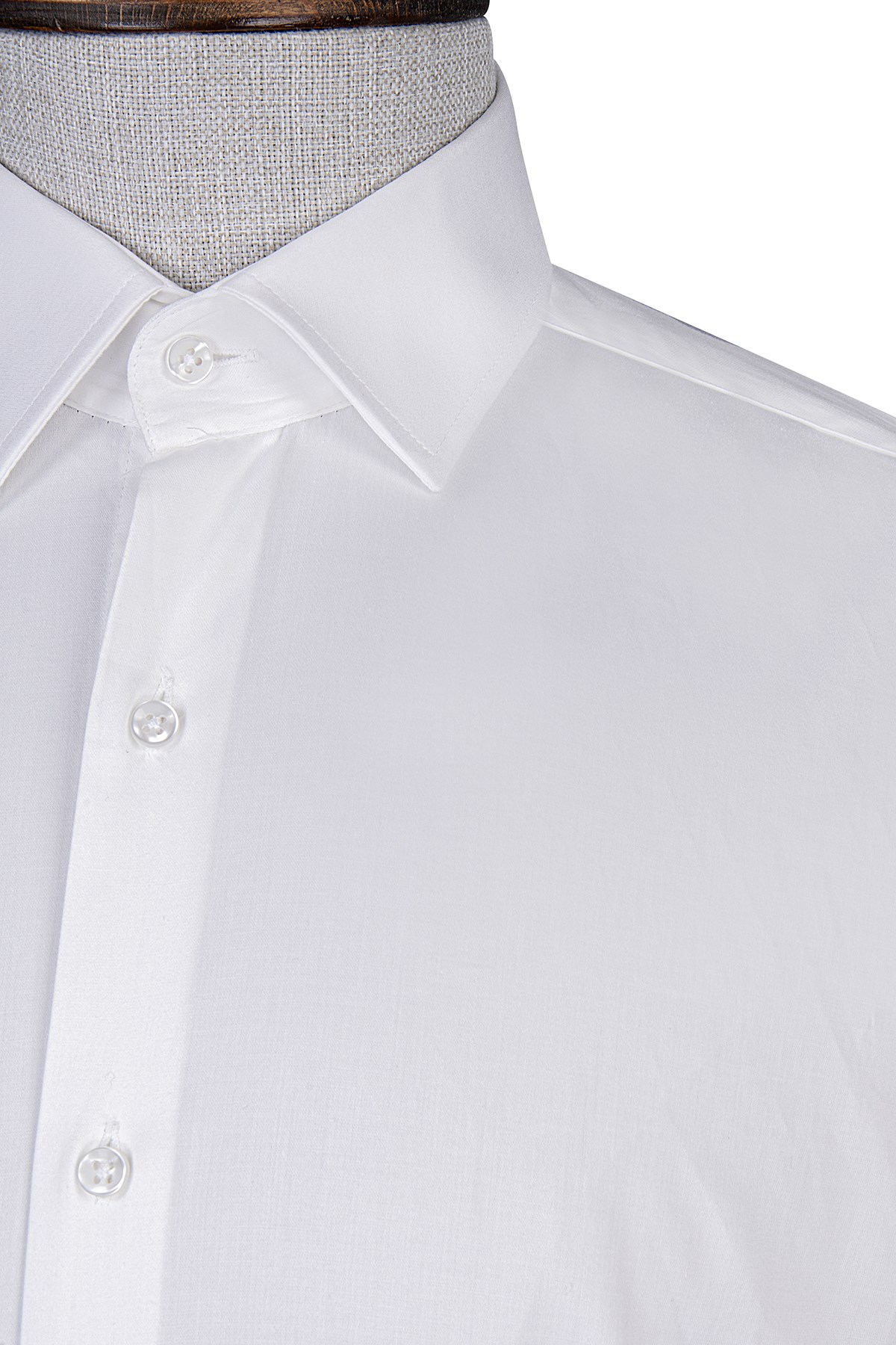 Erkek Slim Fit Beyaz Gömlek