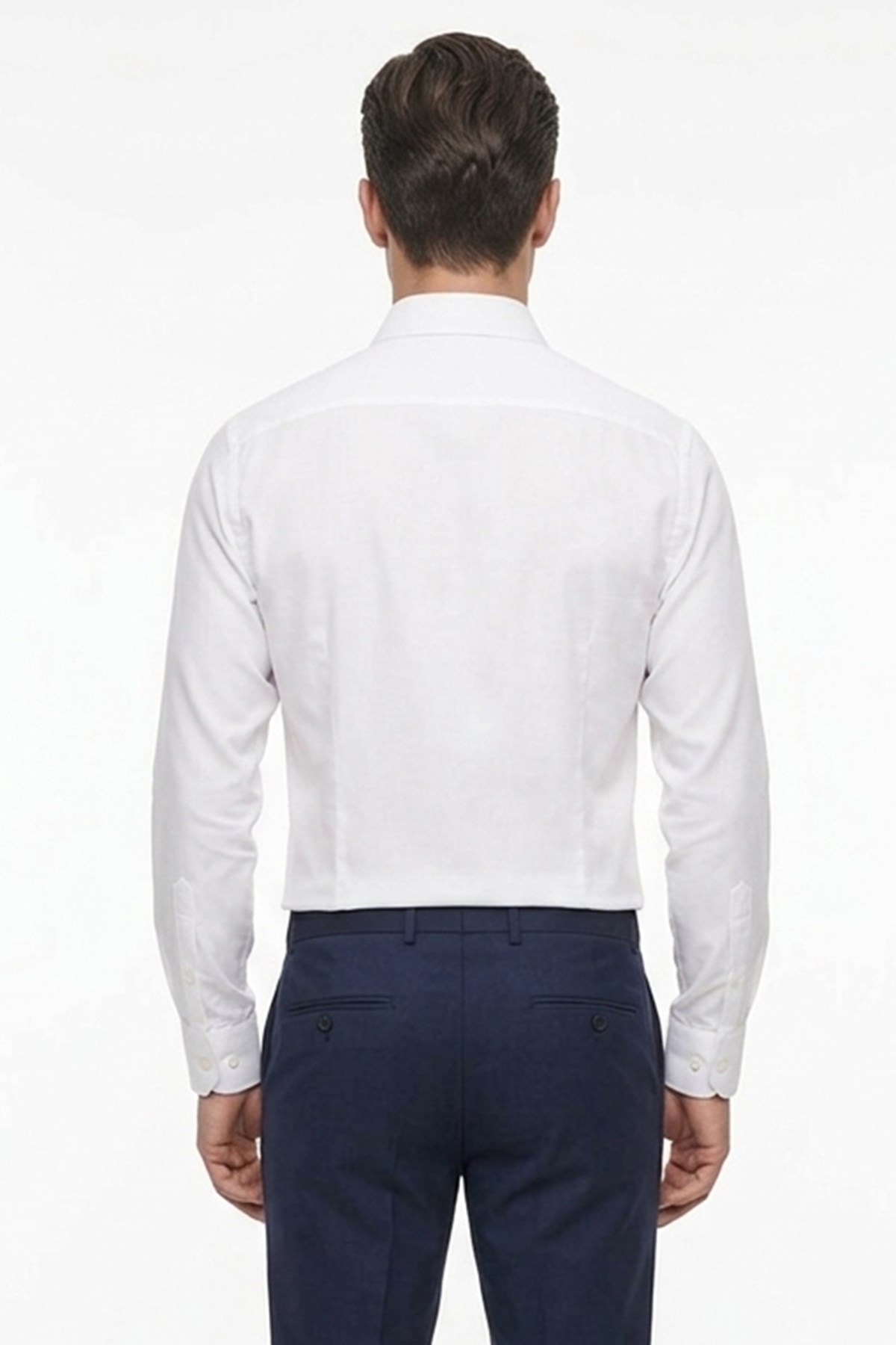 Erkek Slim Fit Beyaz Gömlek