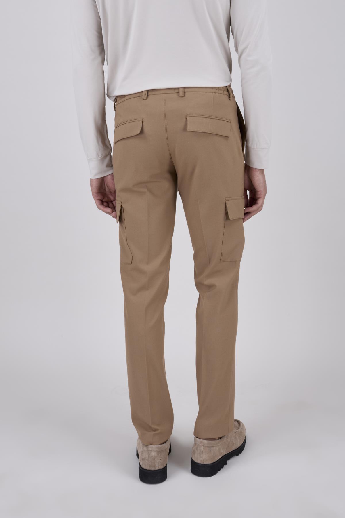 Erkek Camel Kargo Pantolon