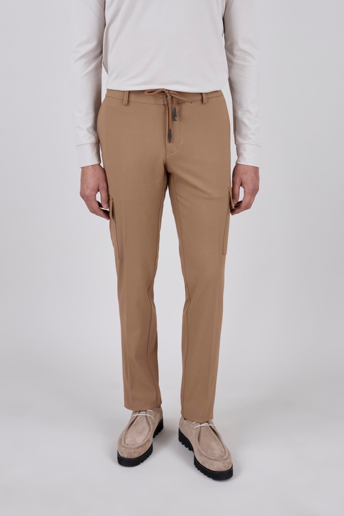 Erkek Camel Kargo Pantolon