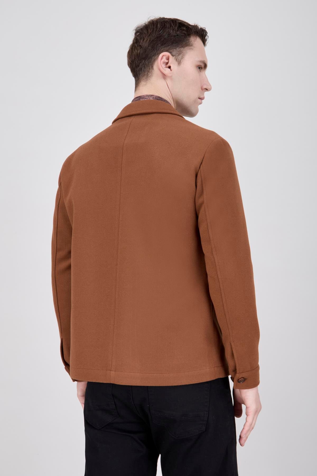 Erkek Camel Bebe Yaka Mont