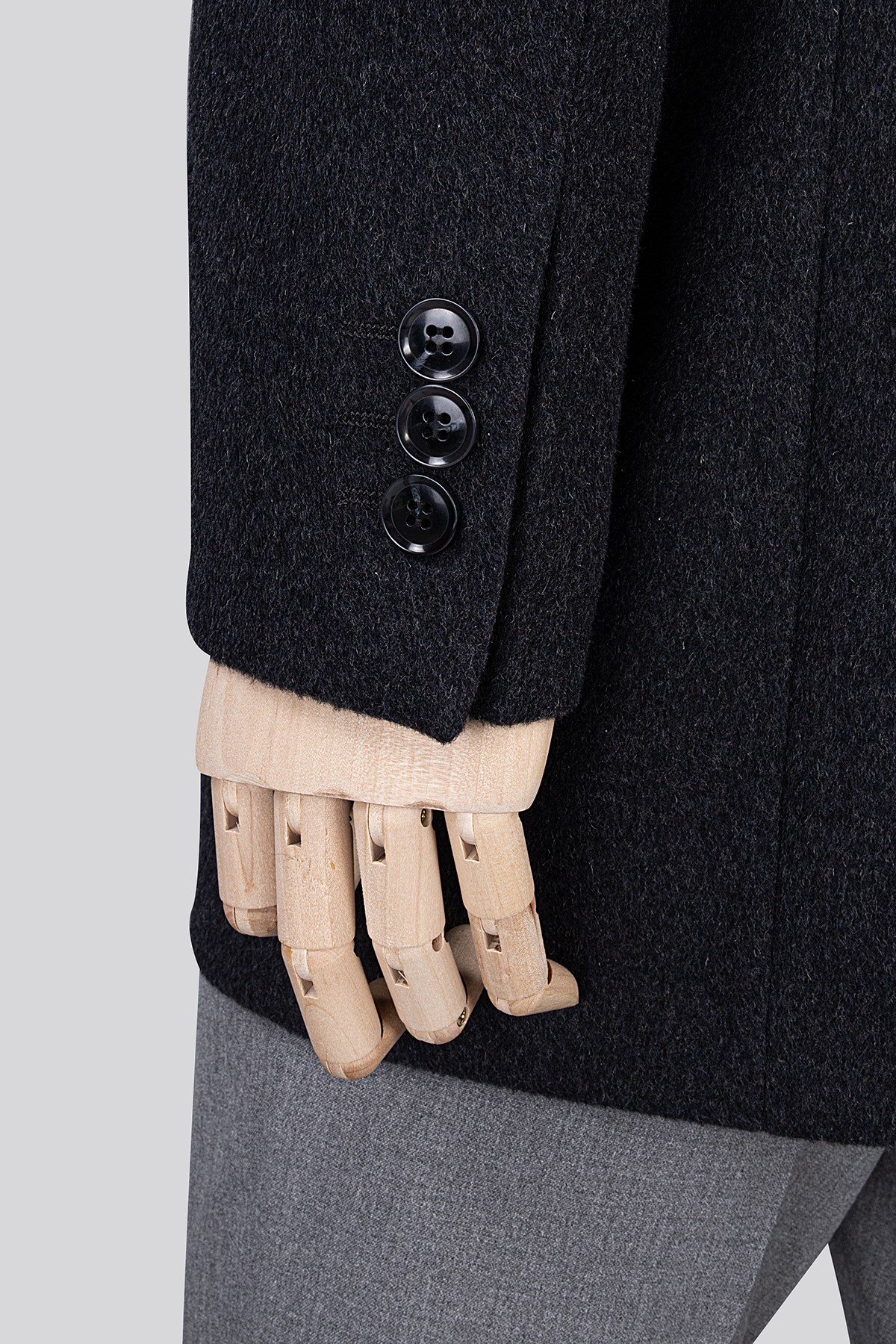 Erkek Antrasit Kaşe Kaban