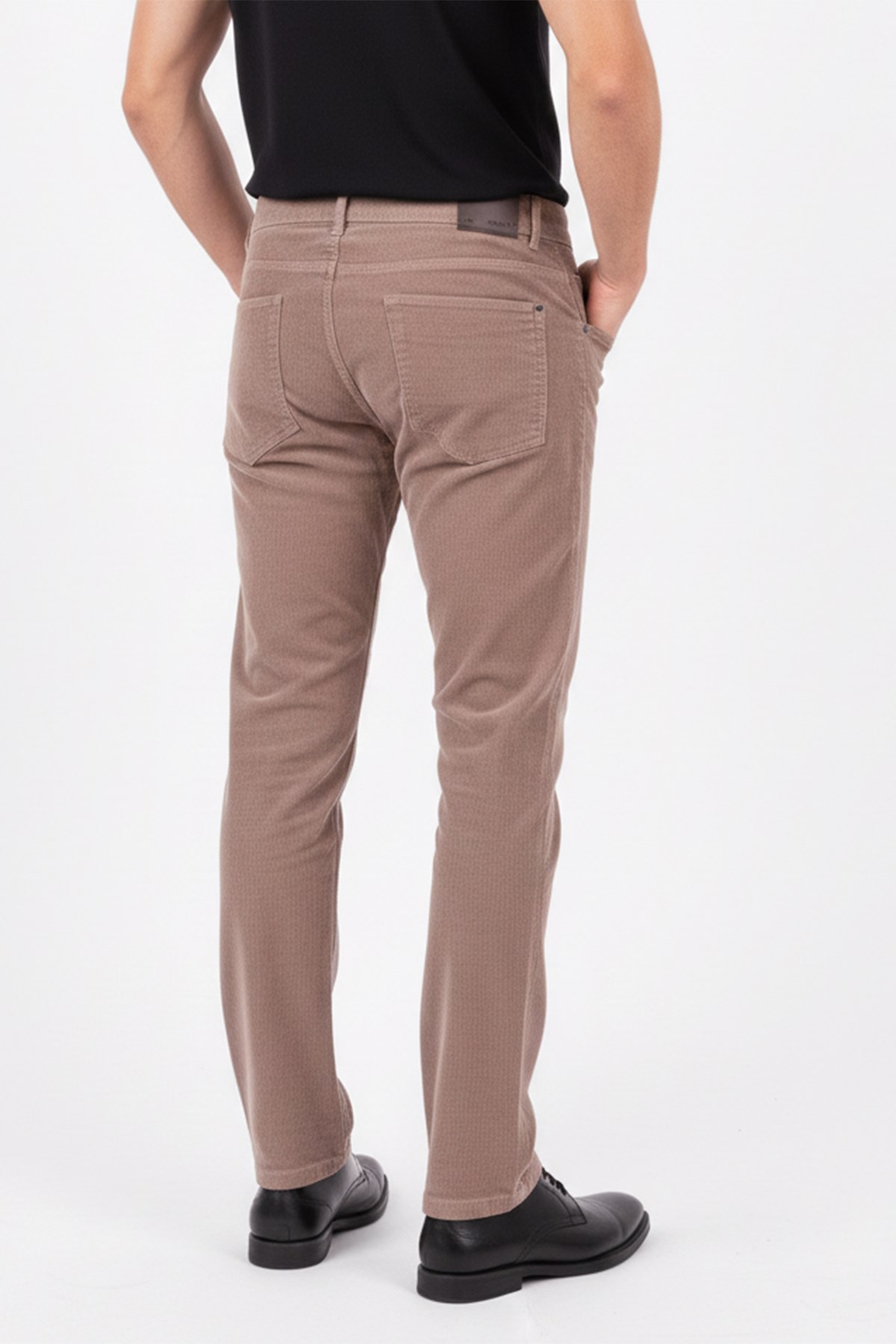 Erkek Bej Kadife Spor Pantolon
