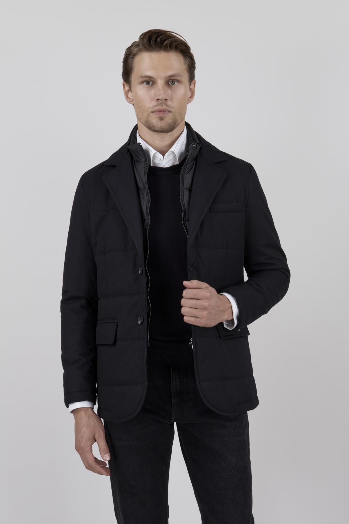 Erkek Siyah Casual Ceket