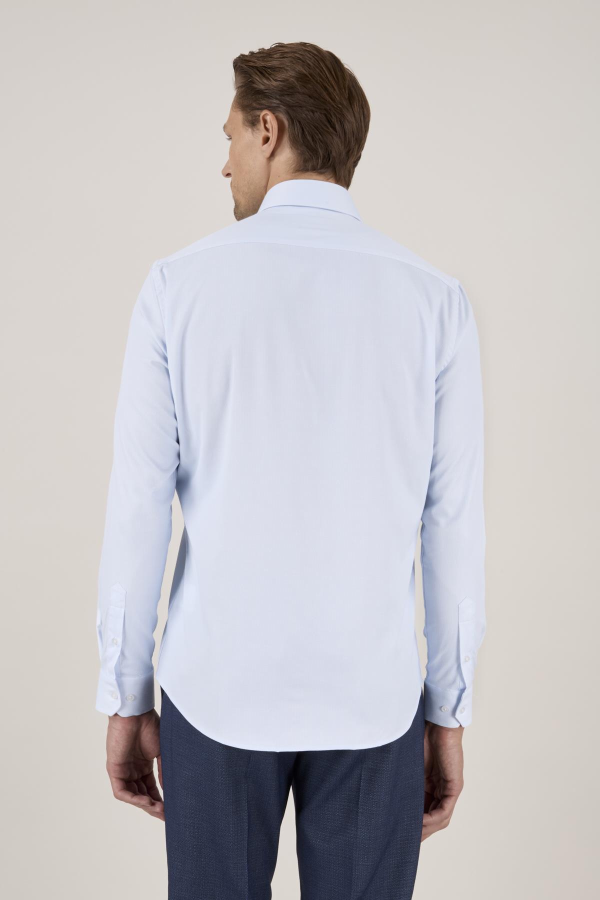 Erkek Slim Fit Açık Mavi Gömlek