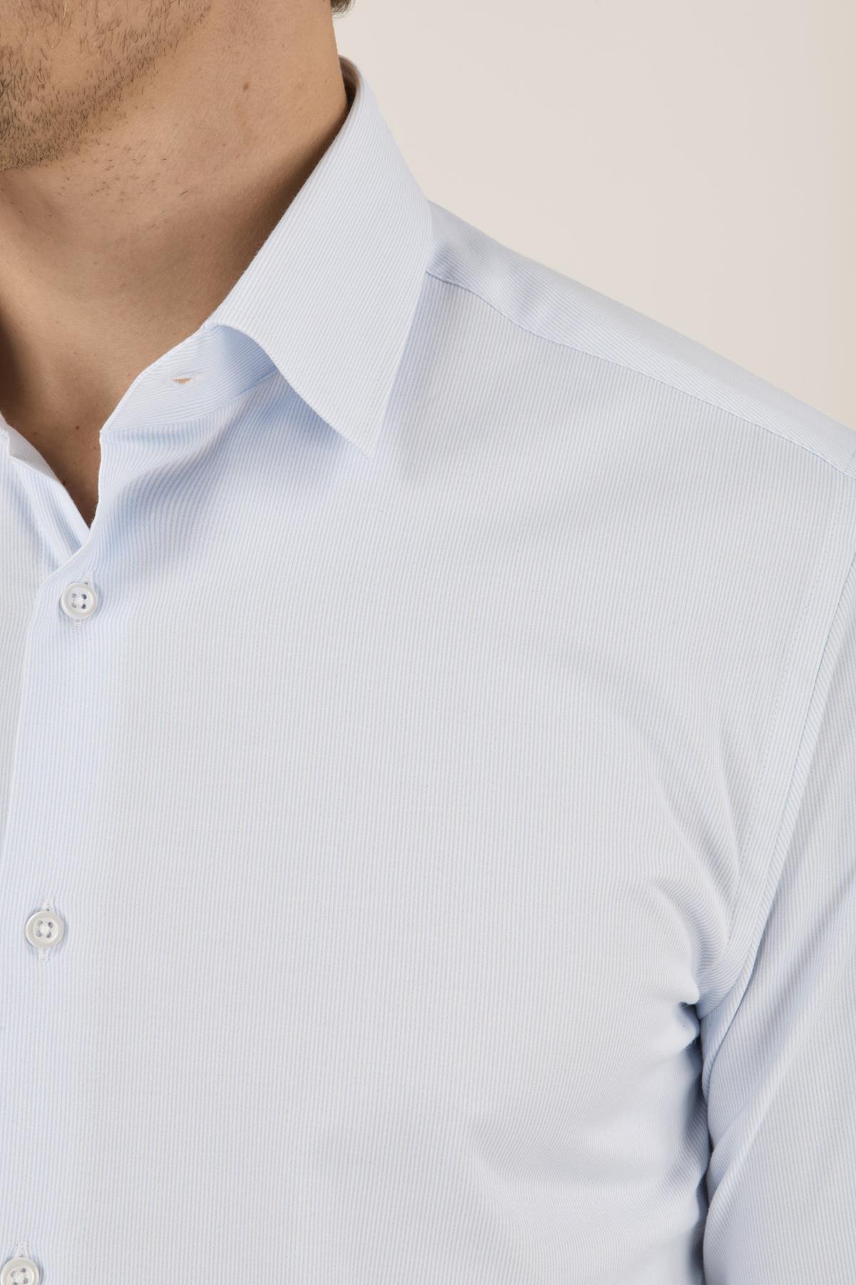 Erkek Slim Fit Açık Mavi Gömlek
