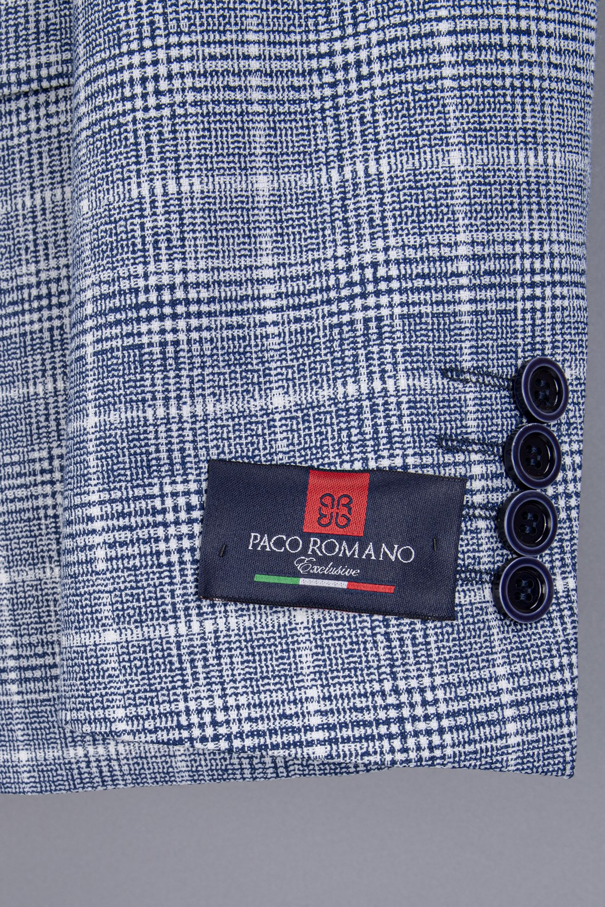 Erkek Slim Fit Mono Yaka Açık Lacivert Yarım Astar Ceket