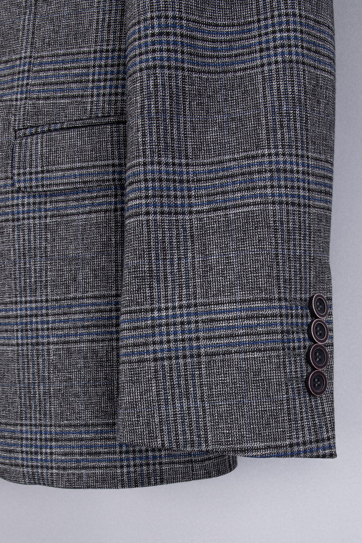 Erkek Slim Fit Mono Yaka Füme Ceket