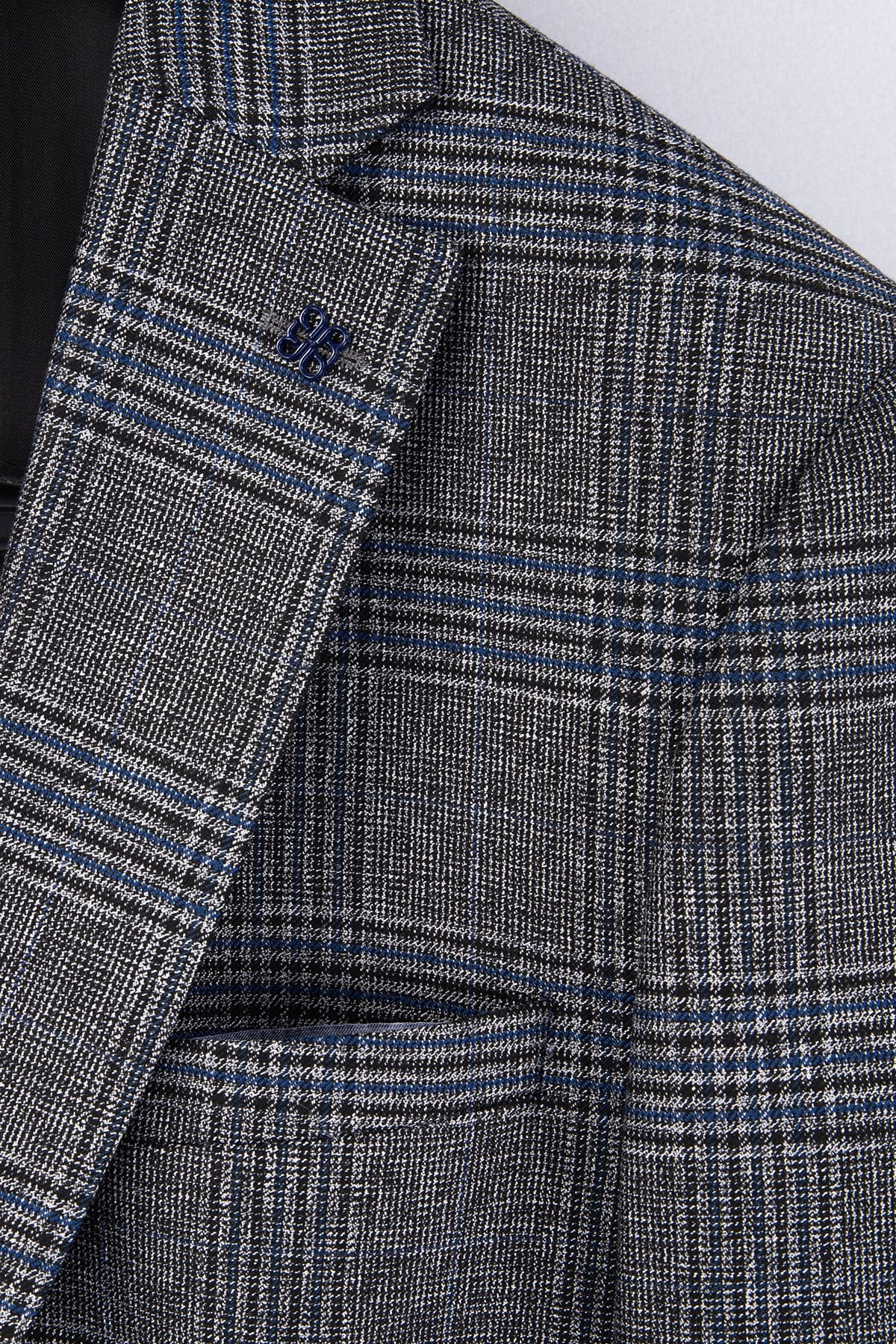 Erkek Slim Fit Mono Yaka Füme Ceket