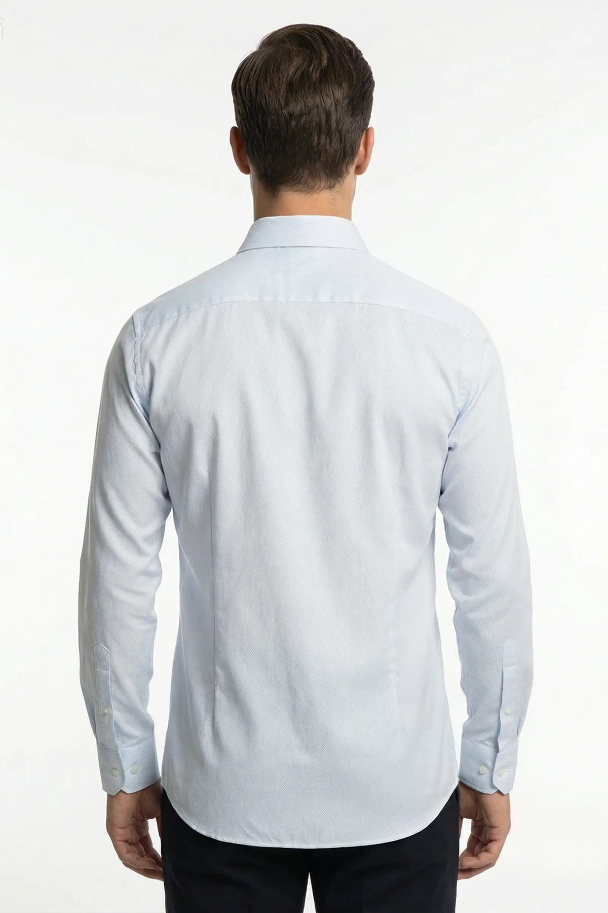 Erkek Slim Fit Açık Mavi Gömlek