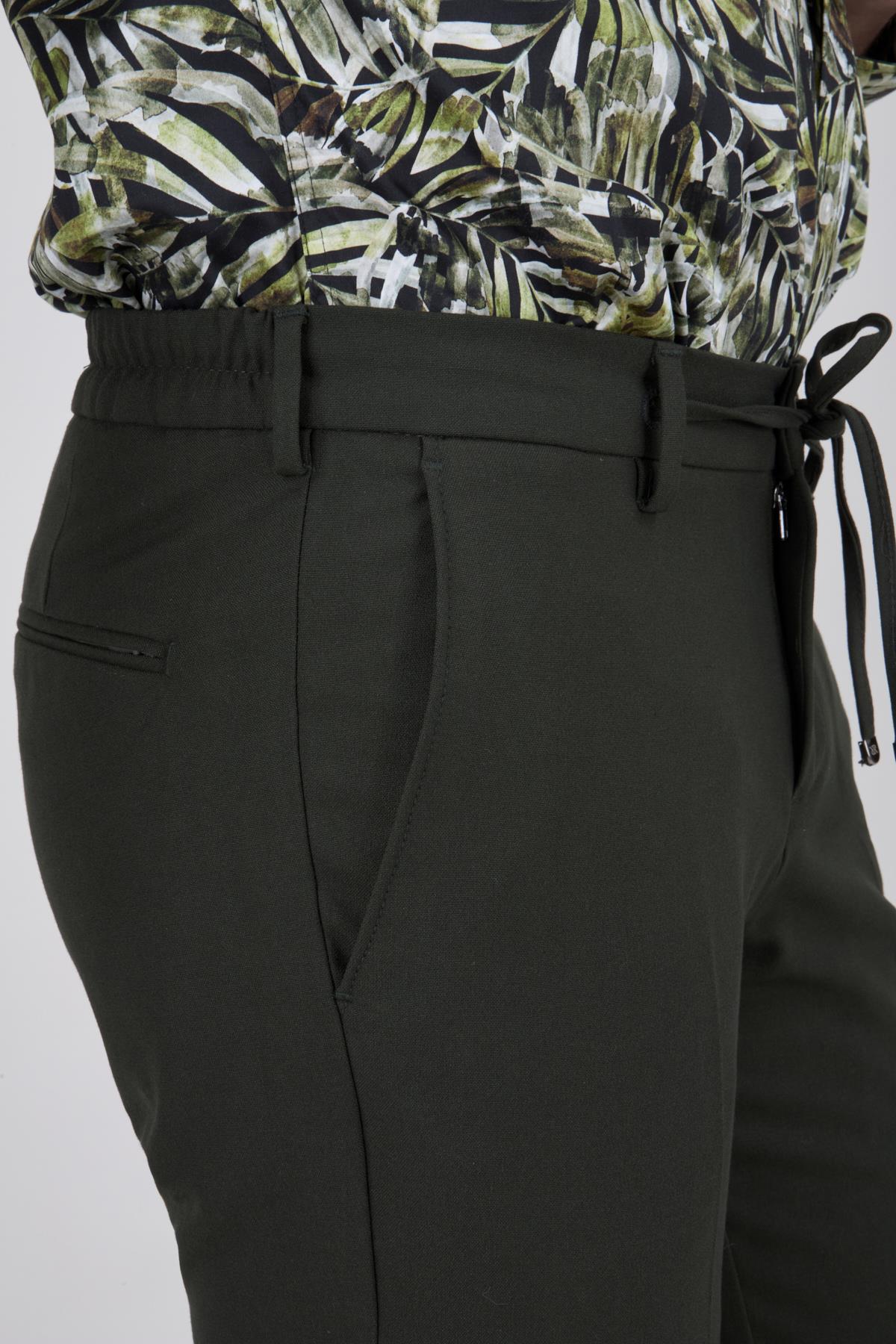 Erkek Yeşil Bağcıklı Casual Pantolon