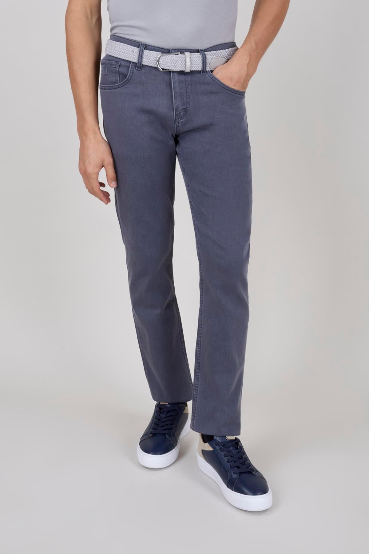 Erkek Regular Fit Füme Kot Pantolon