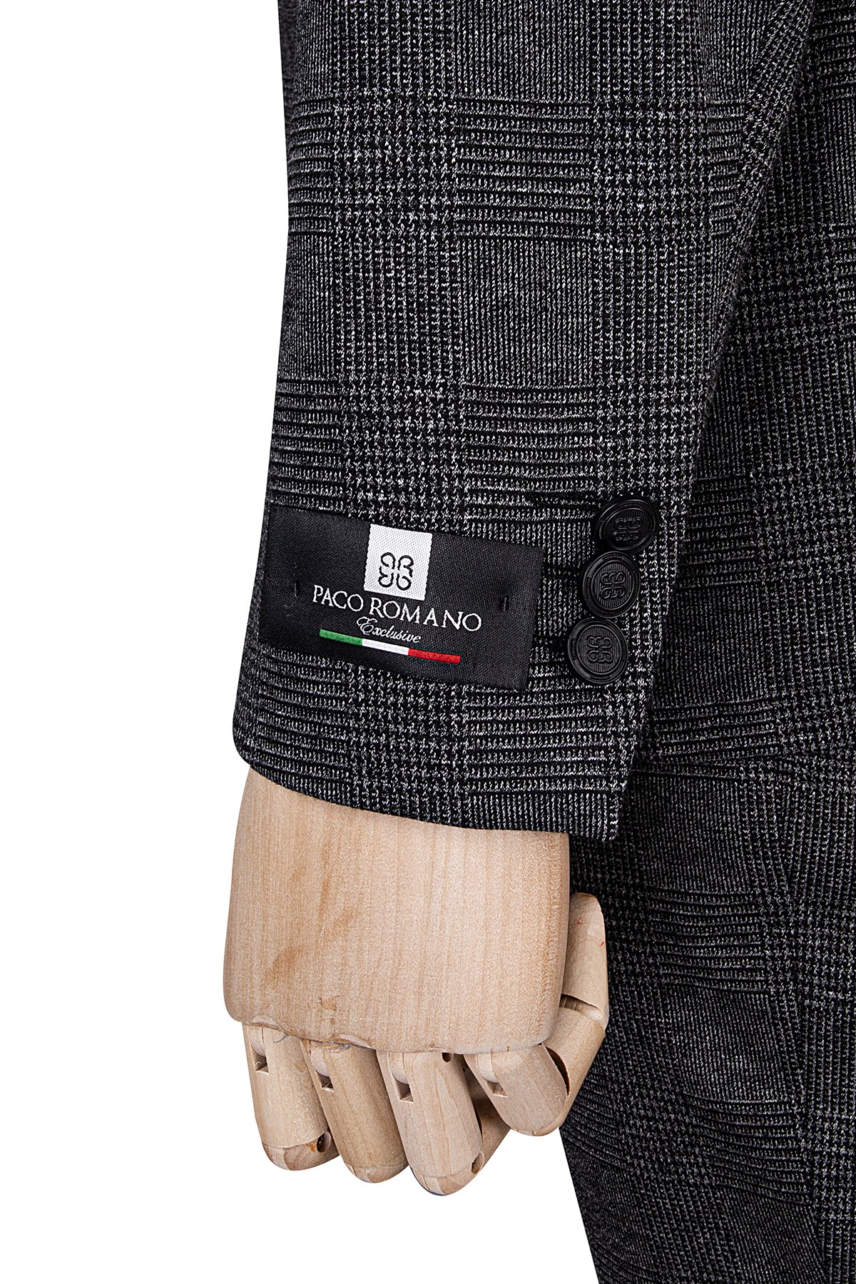 Erkek Slim Fit Mono Yaka Füme Takım Elbise