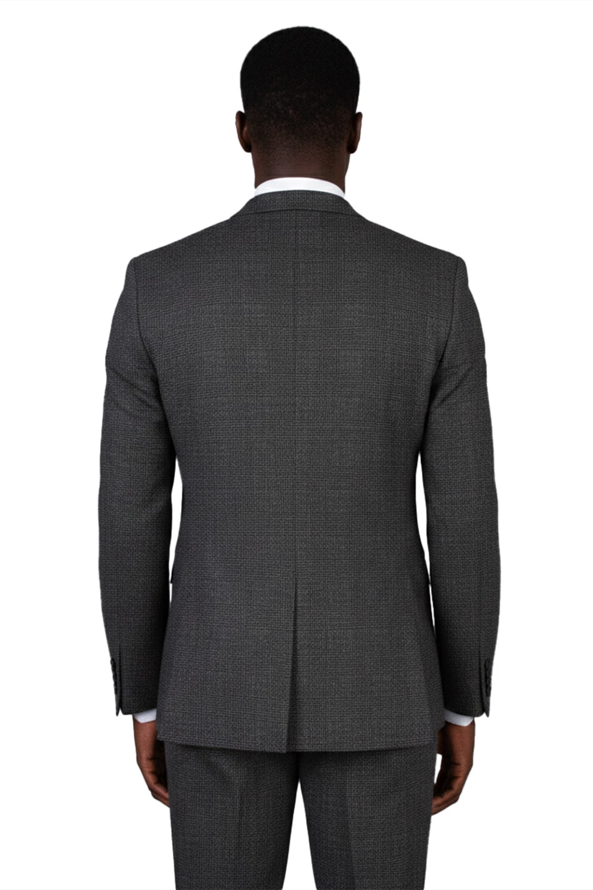 Erkek Slim Fit Mono Yaka Füme Takım Elbise