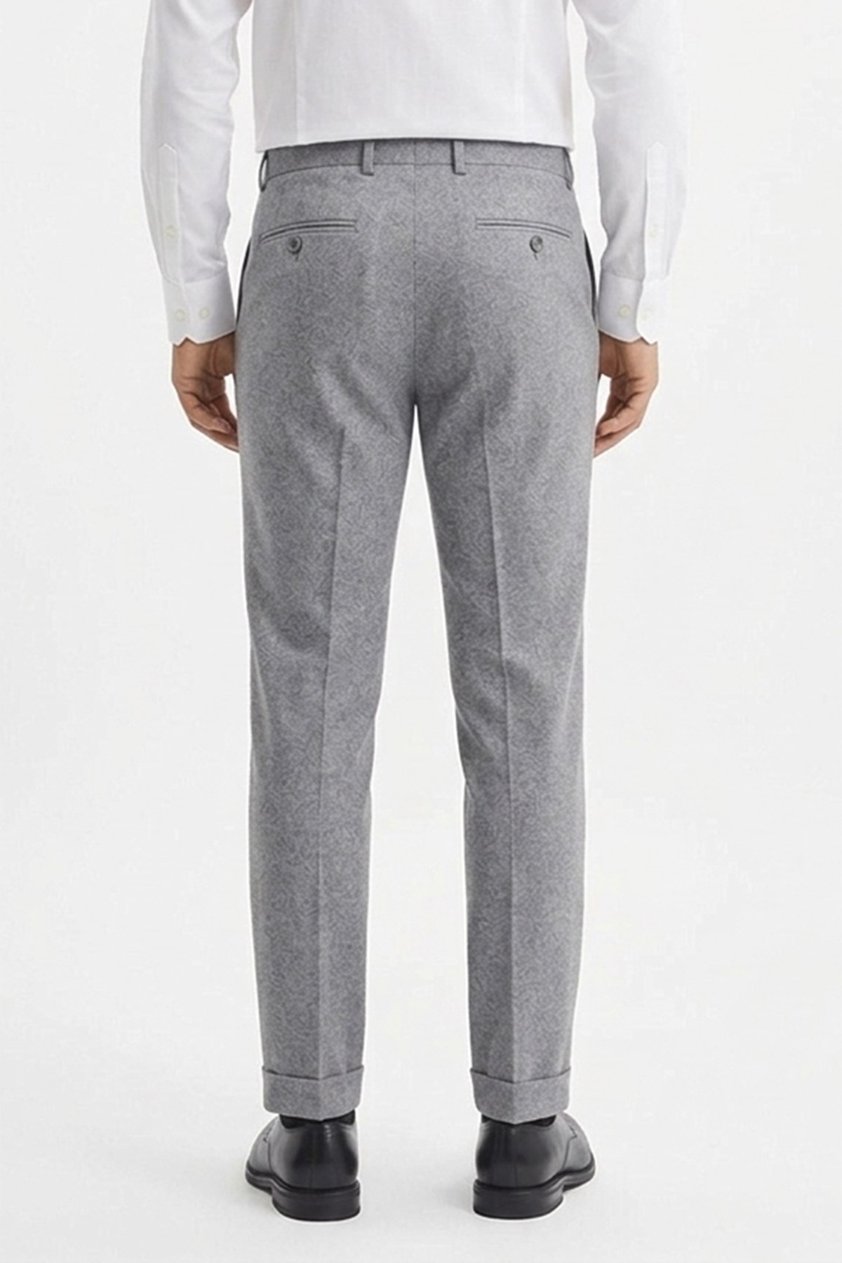 Erkek Gri Slim Fit Pantolon