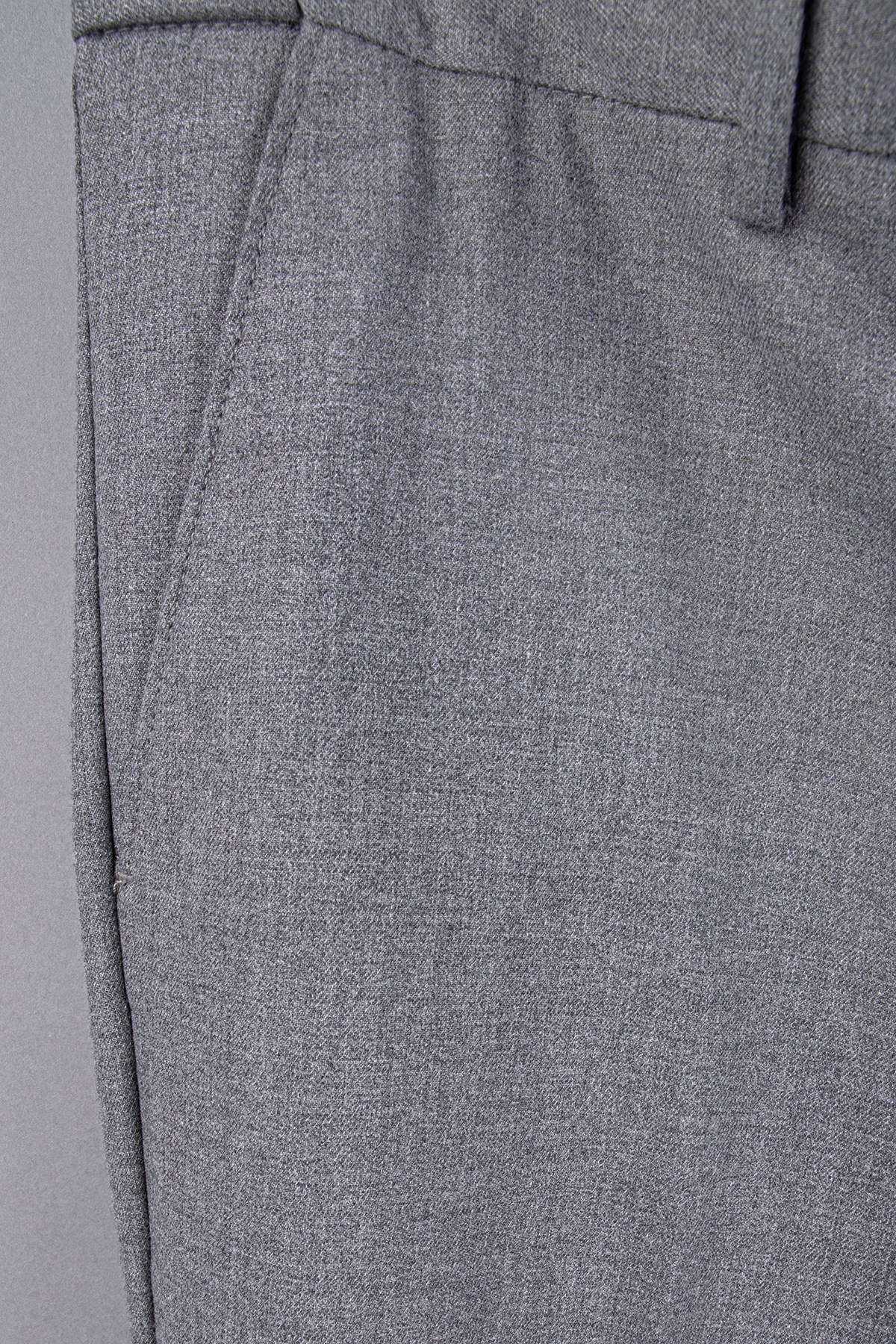 Erkek Gri Slim Fit Pantolon
