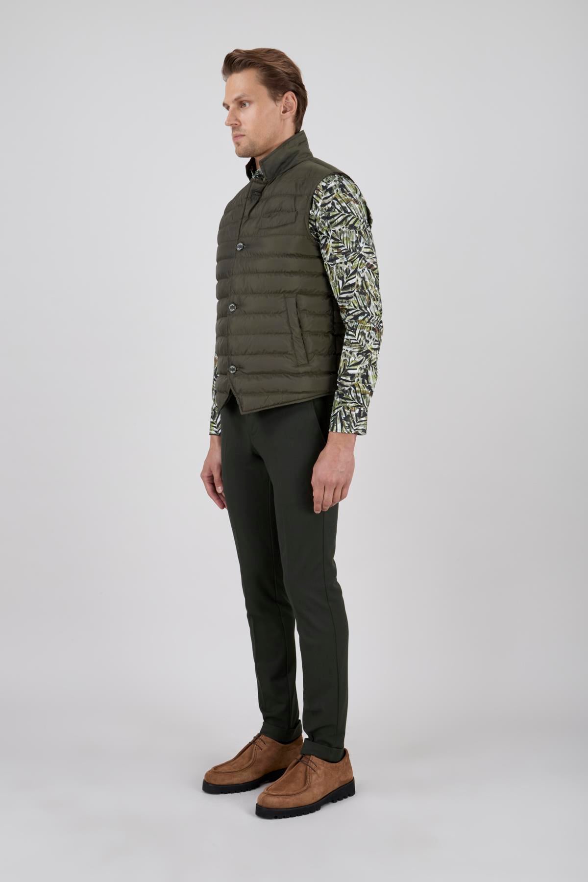 Erkek Haki Kapitone Şişme Yelek