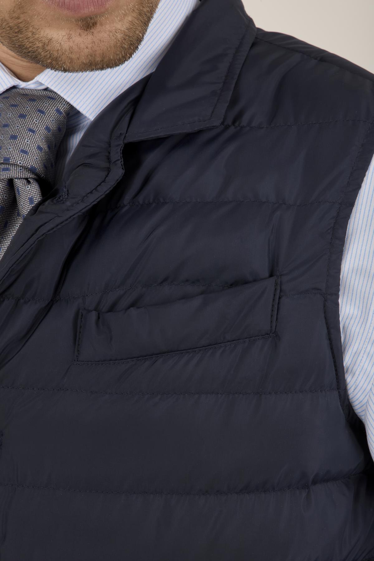 Erkek İndigo Kapitone Şişme Yelek