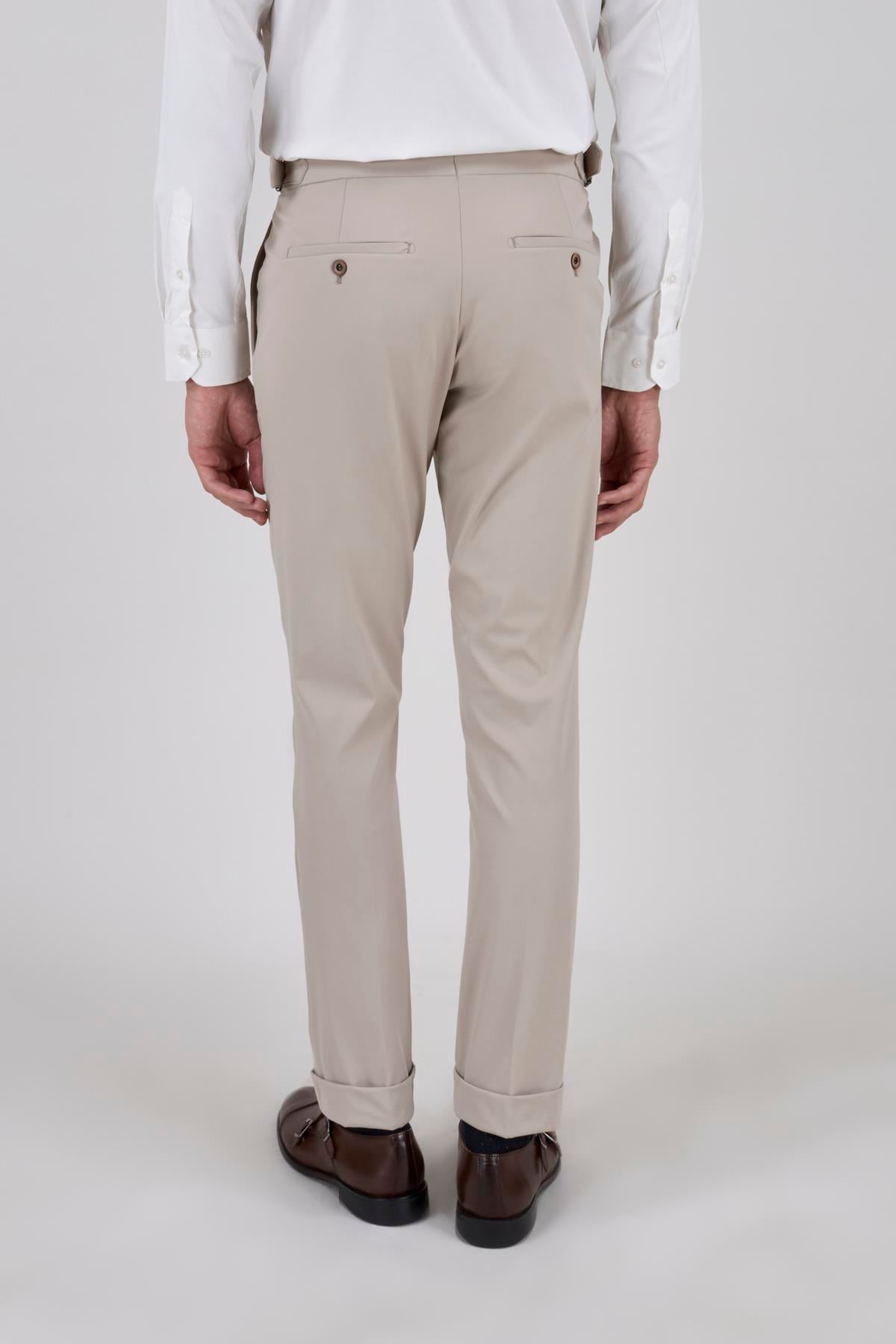 Erkek Koyu Bej Spor Pantolon