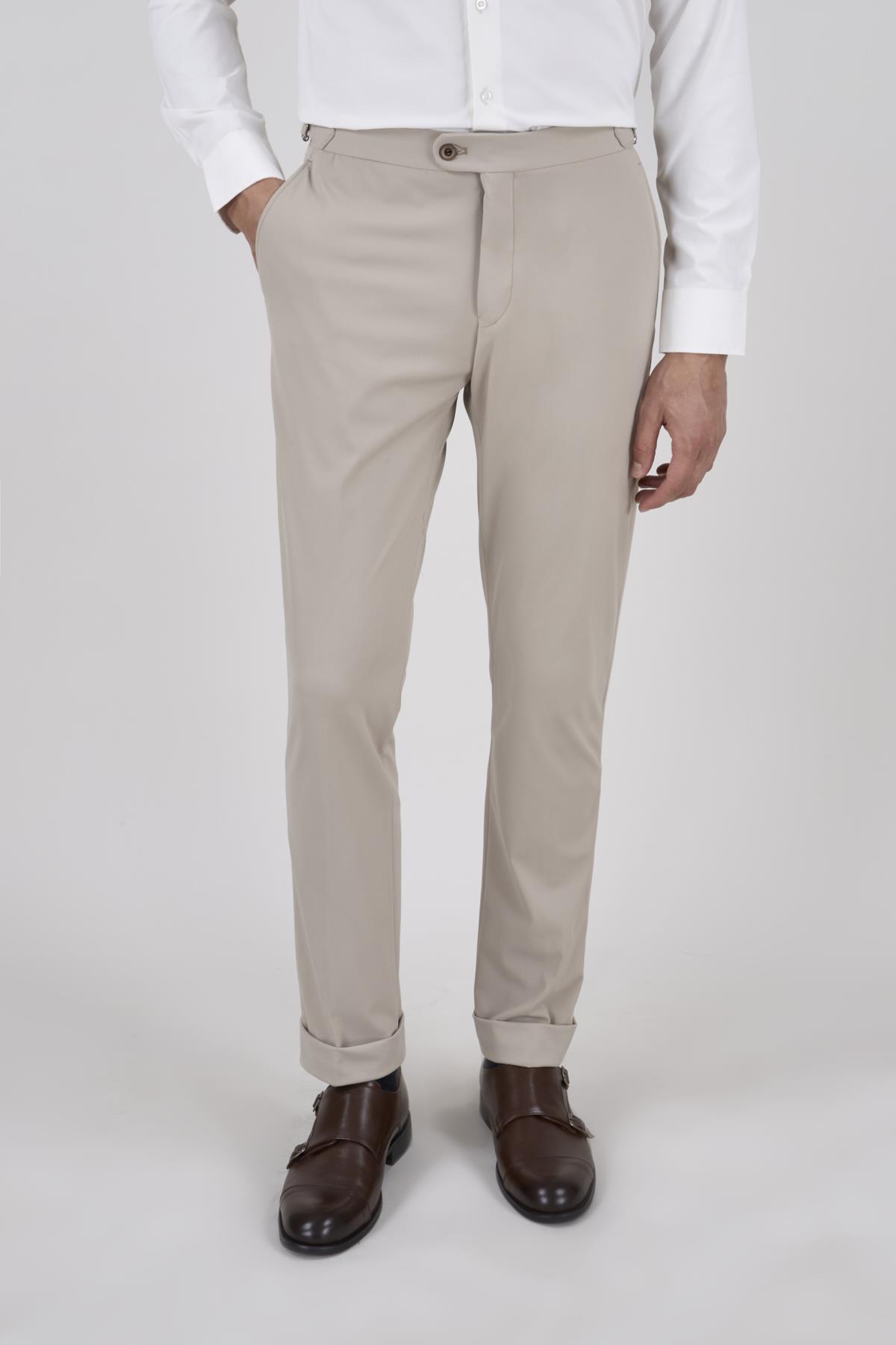 Erkek Koyu Bej Spor Pantolon