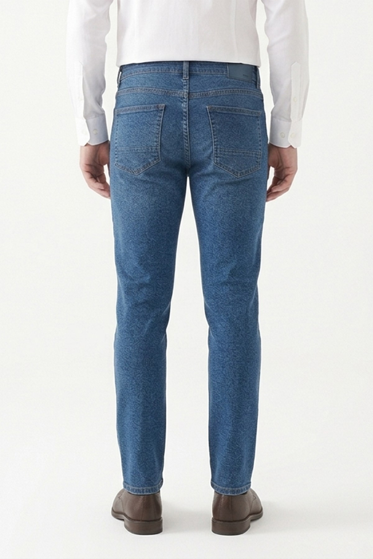 Erkek Koyu Mavi Slim Fit Kot Pantolon