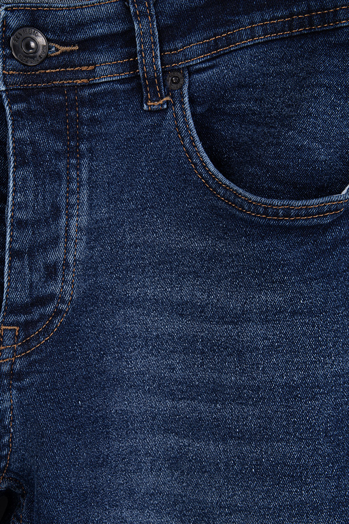 Erkek Koyu Mavi Slim Fit Kot Pantolon