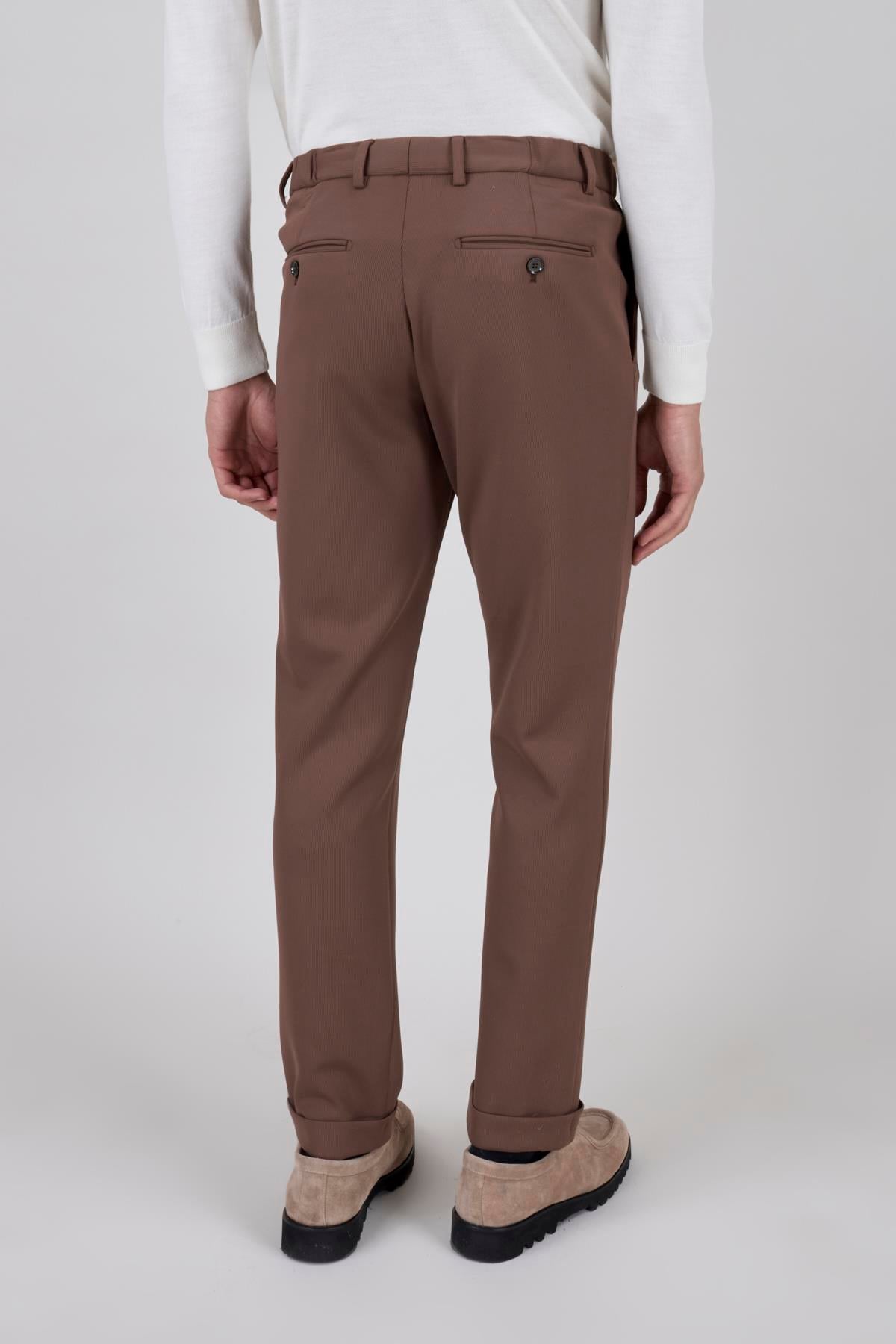 Erkek Kahverengi Slim Fit Spor Pantolon