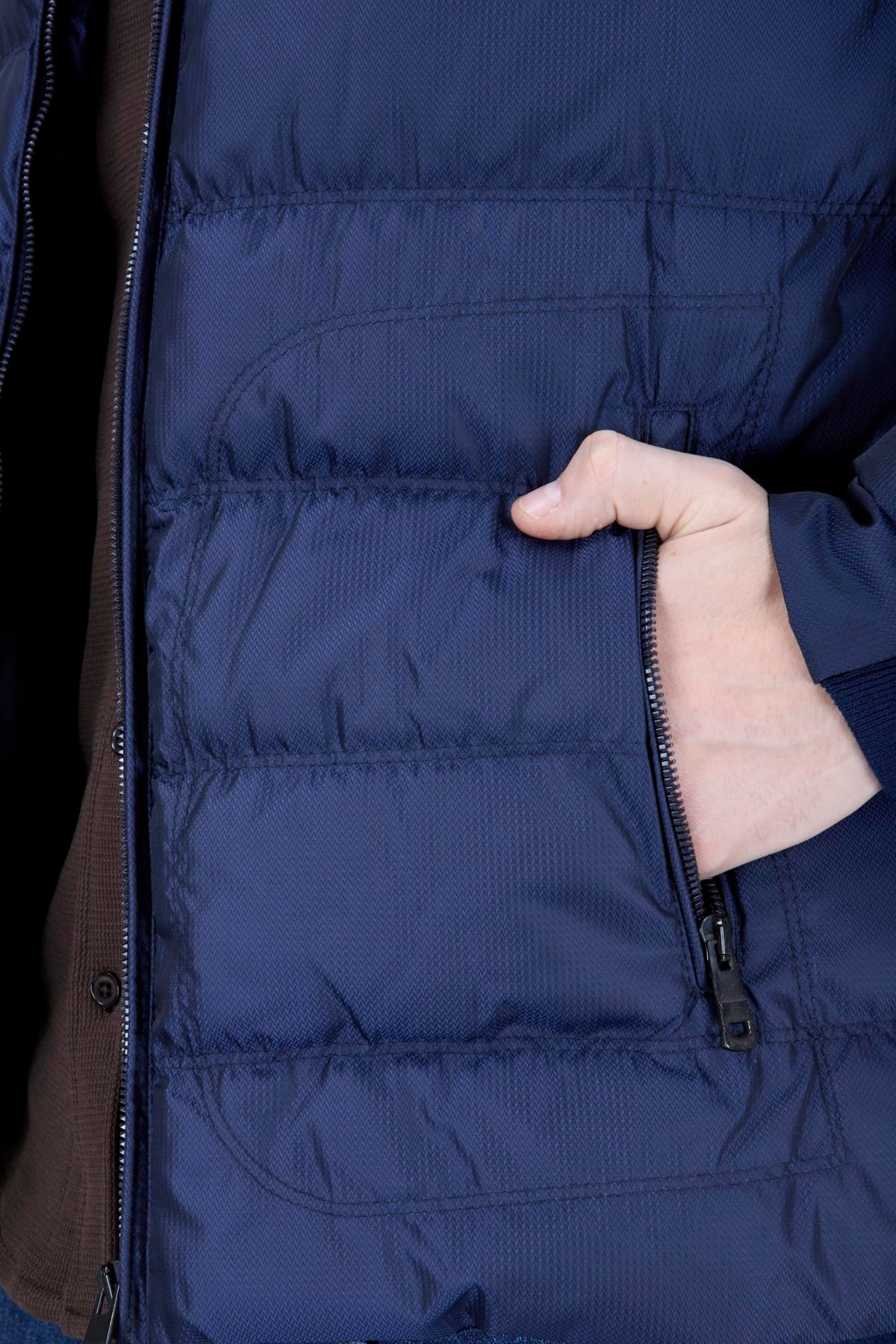 Erkek Lacivert Şişme Mont