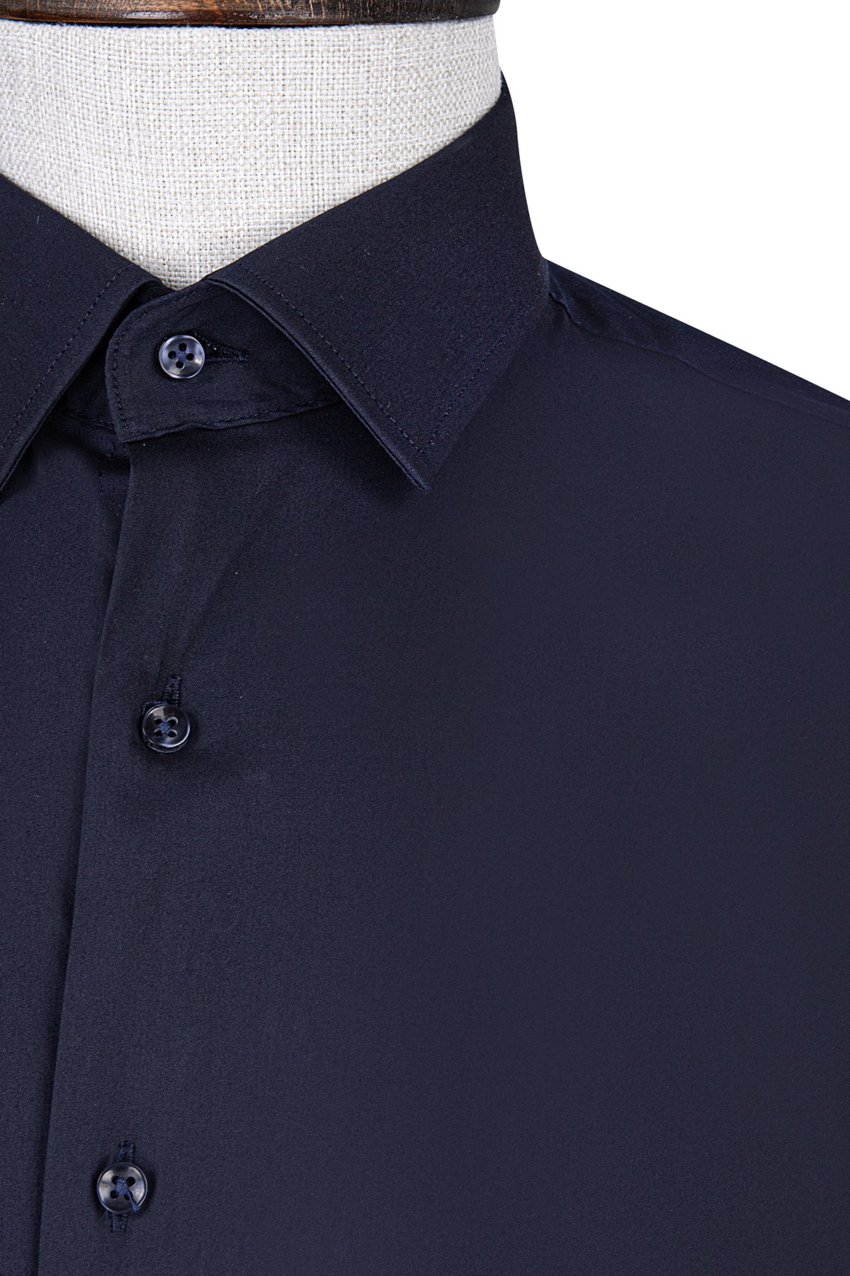 Erkek Slim Fit Lacivert Gömlek
