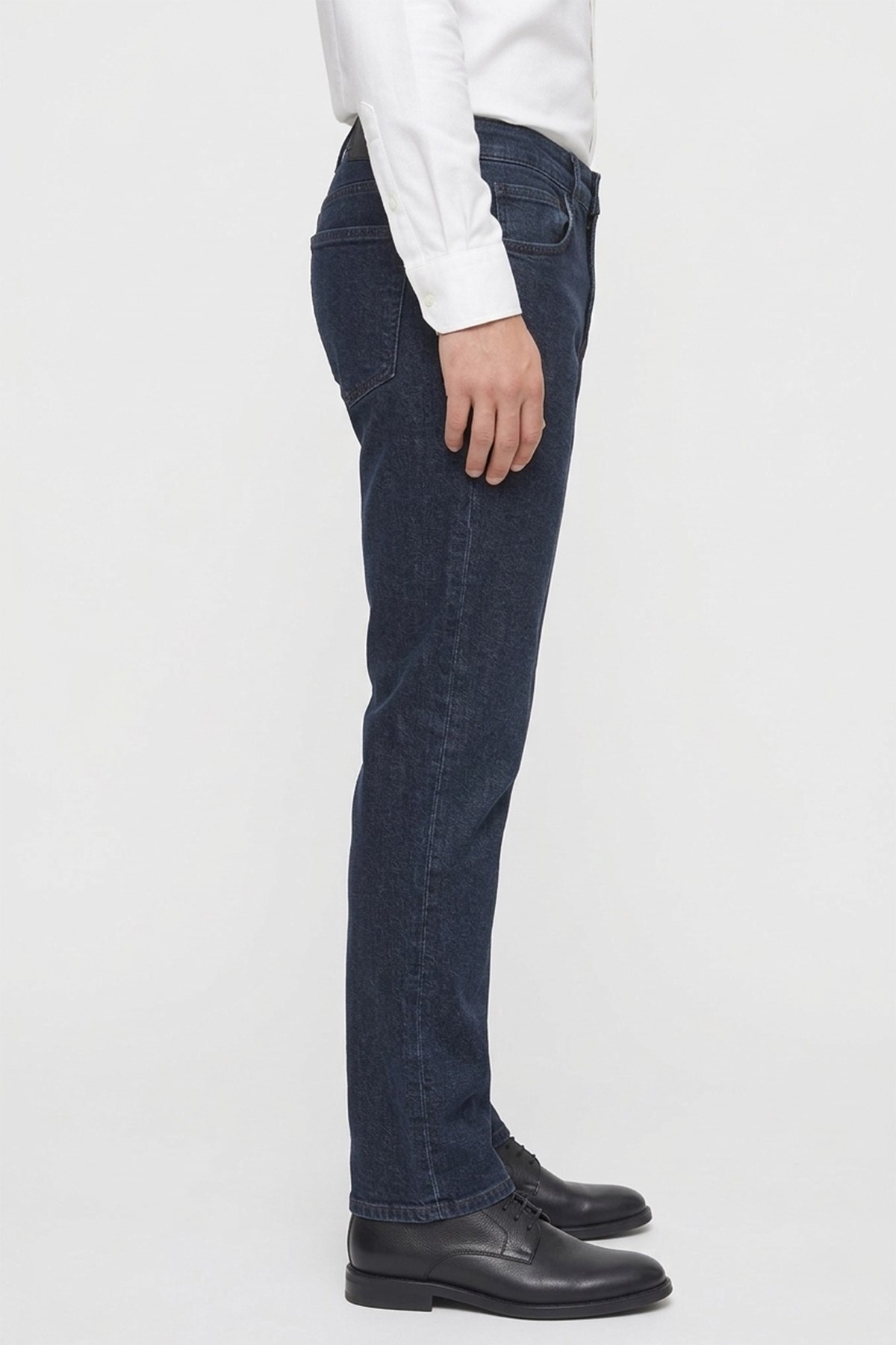 Erkek Mavi Siyah Slim Fit Kot Pantolon