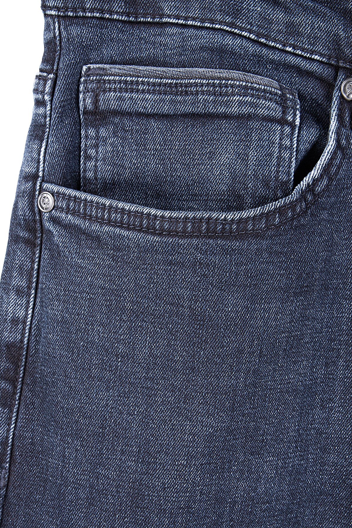 Erkek Mavi Siyah Slim Fit Kot Pantolon