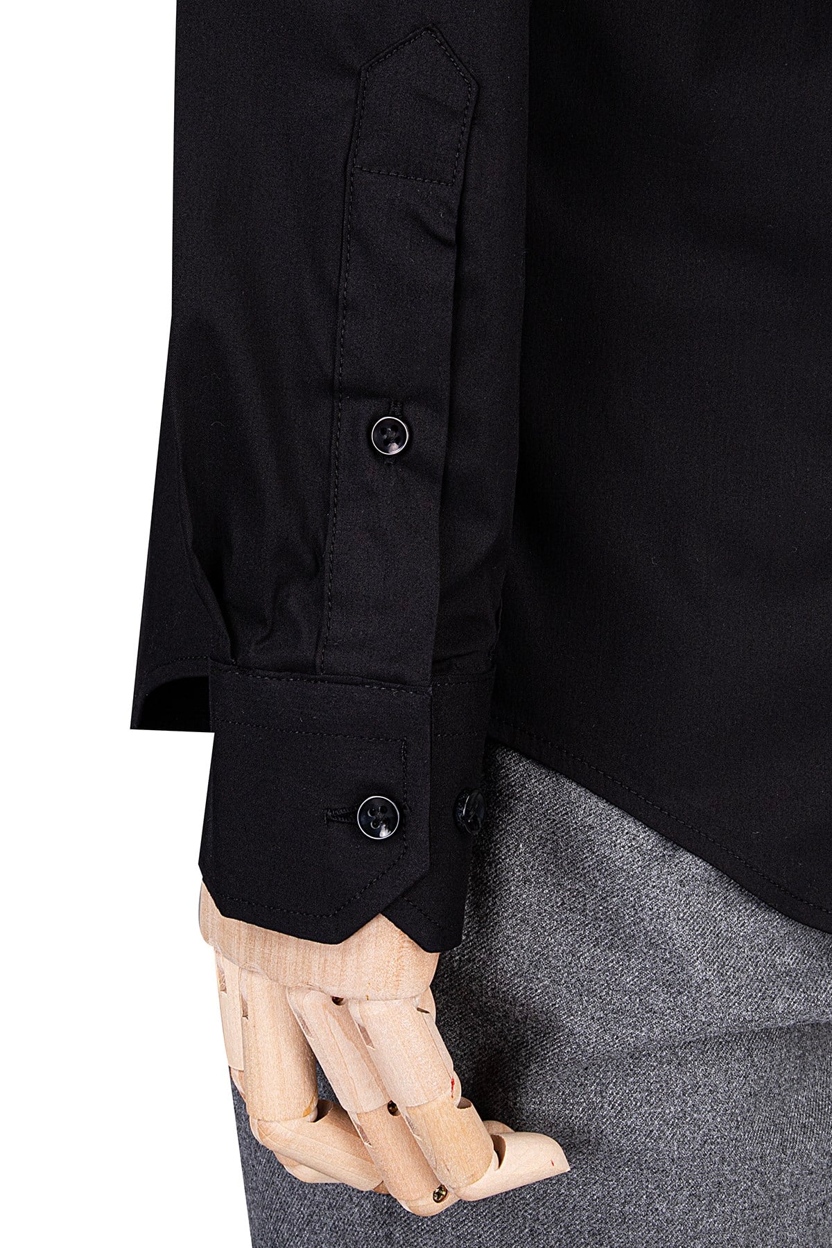 Erkek Slim Fit Siyah Gömlek