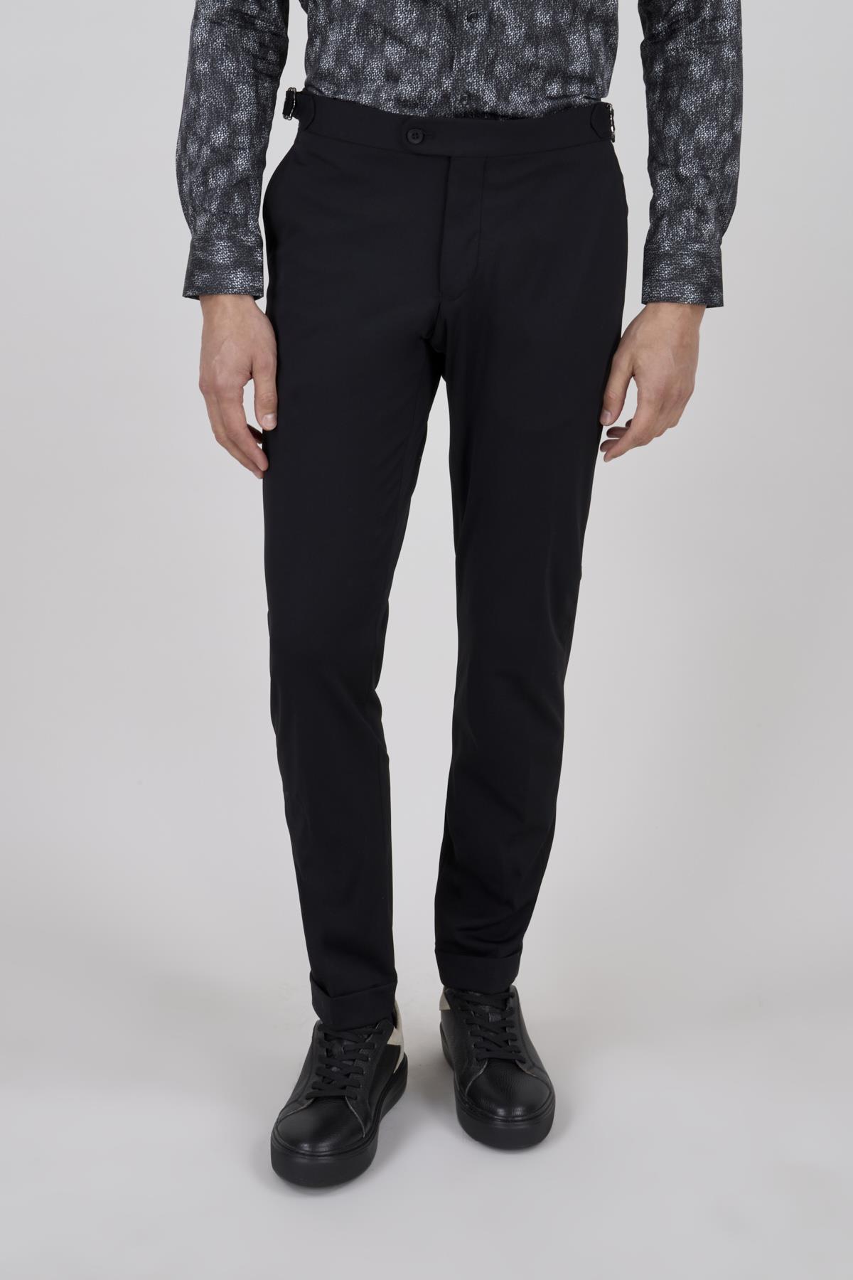 Erkek Siyah Slim Fit Spor Pantolon