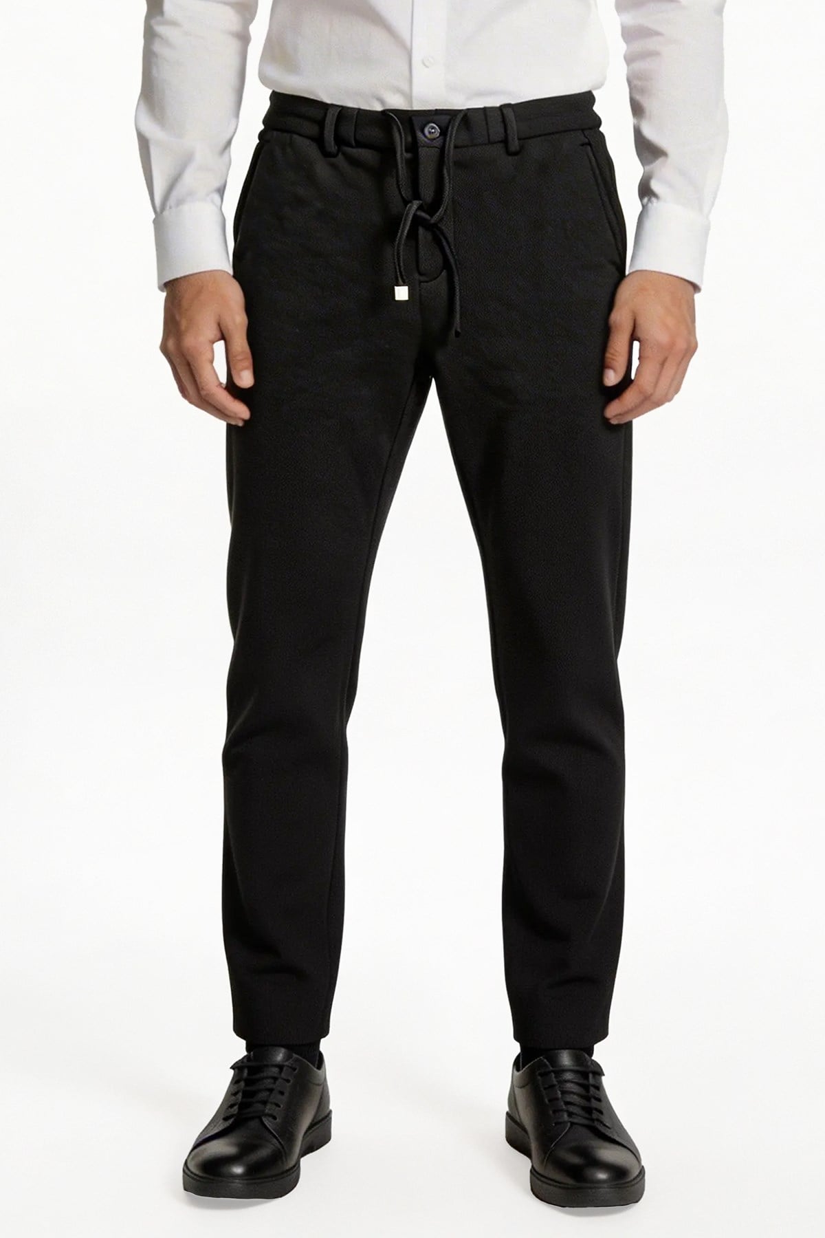 Erkek  Siyah Slim Fit Spor Pantolon