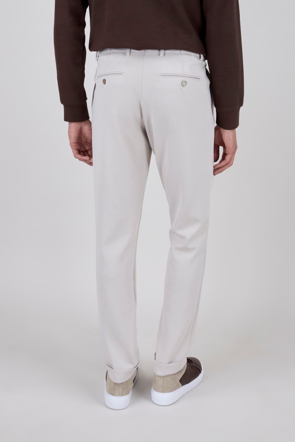 Erkek Taş Rengi Slim Fit Pantolon
