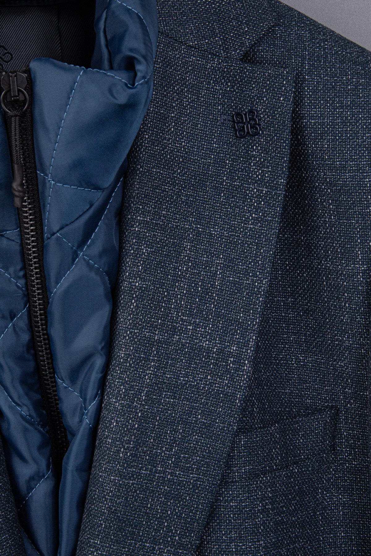 Erkek Slim Fit Mono Yaka Çıkarılabilir Kapitone Astarlı Yeşil Ceket