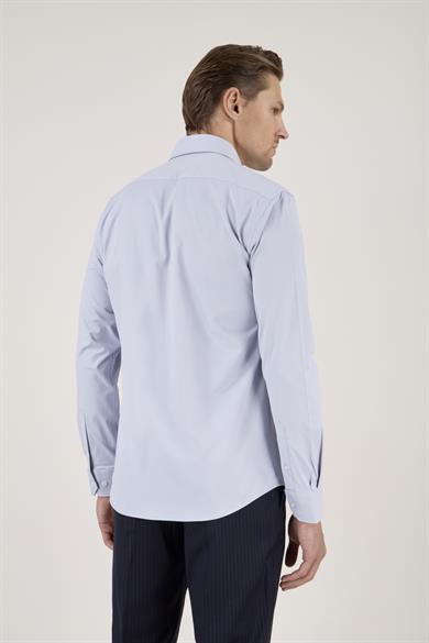 Erkek Slim Fit Açık Gri Gömlek