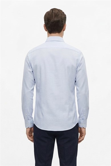 Erkek Slim Fit Açık Mavi Gömlek
