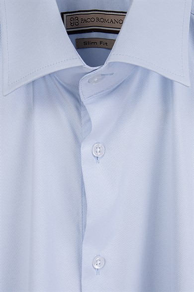 Erkek Slim Fit Açık Mavi Gömlek