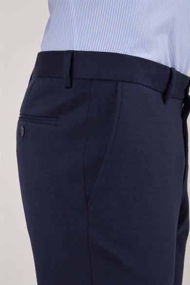 Erkek Açık Lacivert Slim Fit Bağcıklı Pantolon