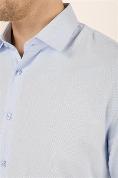 Erkek Slim Fit Açık Mavi Gömlek