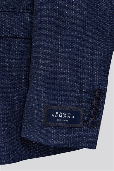 Erkek Slim Fit Mono Yaka Çıkarılabilir Kapitone Astarlı Açık Lacivert Ceket