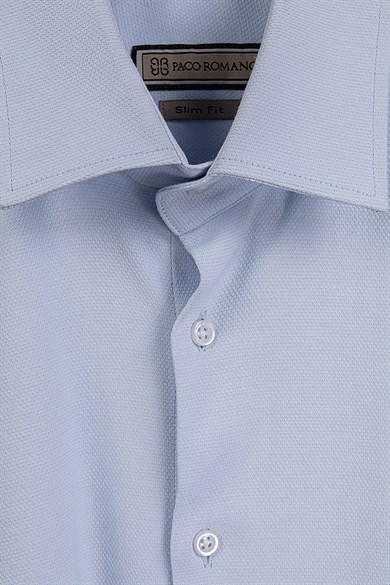 Erkek Slim Fit Açık Mavi Gömlek