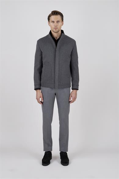 Erkek Antrasit Kaşe Mont