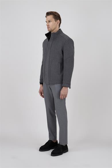 Erkek Antrasit Kaşe Mont