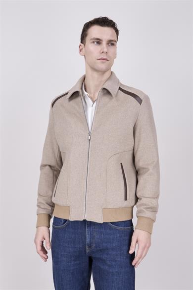 Erkek Bej Kaşe Mont